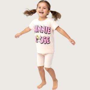Minnie Girls Summer Shorts Set - Cream