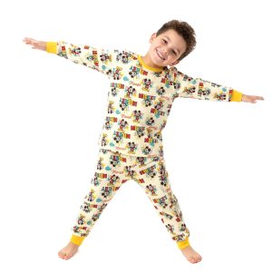 Mickey Mouse Boys Cotton Pajama Set - Yellow