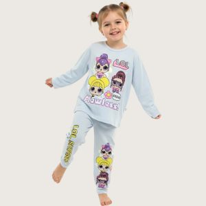 LOL Surprise Girls Cotton Pajama Set - Sky Blue