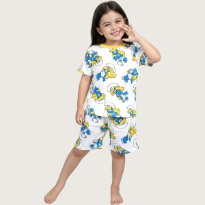 Smurfs Girls Shorts Set - White