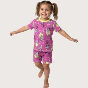 Doll Stars Girls Shorts Set - Pink