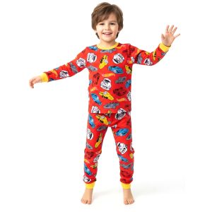 Hot Wheels Boys Cotton Pajama Set - Red