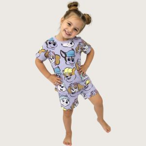 Paw Patrol Girls Shorts Set - Purple