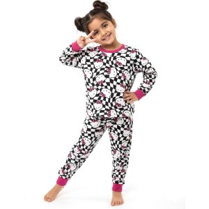 Hello Kitty Girls Cotton Pajama Set - White