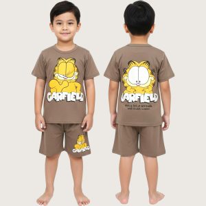 Garfield Boys Shorts Set - Brown