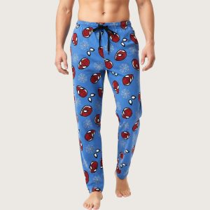 Spiderman Eyes Men's Cotton Pant - Blue