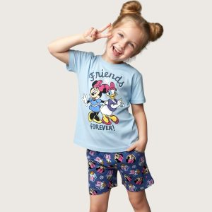 Disney Friends Girls Summer Shorts Set - Sky Blue