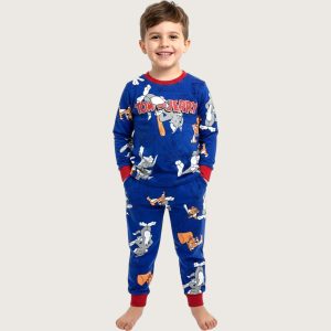 Tom & Jerry Boys Cotton Pajama Set PRIMARK - Blue