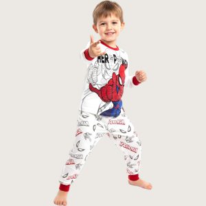 Spiderman Boys Cotton Pajama Set PRIMARK - White