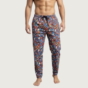 Superman Men Cotton Pant - Red Blue