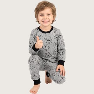 Winnie Boys Full Sleeves Pajama Set MCHAKKY - Grey