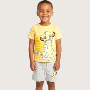 Simba Boys Shorts Set ZARA - Yellow Grey