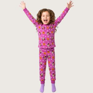 Halloween Mickey Girls Full Sleeves Pajama Set MCHAKKY - Pink