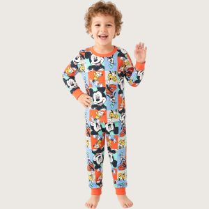 Mickey Boys Full Sleeves Pajama Set MCHAKKY - Multicolor