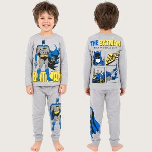 The Batman Boys Cotton Pajama Set - Grey