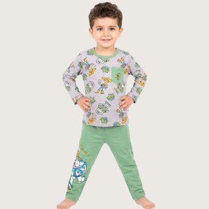 Toy Story Boys Full Sleeves Pajama Set KHAFIF - Grey Green