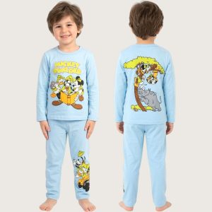 Mickey Pingder Boys Cotton Pajama Set - Blue
