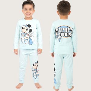 Astro Mickey Boys Cotton Pajama Set - Blue