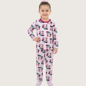 Minnie Girls Full Sleeves Pajama Set KHAFIF - Purple