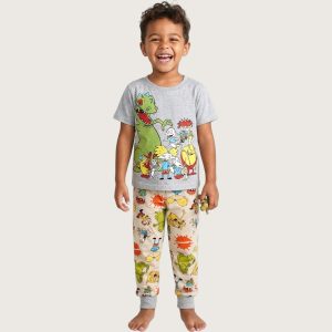 Rugrats Boys Cotton Half Sleeves Pajama Set - Grey