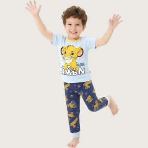 Simba Fun Boys Half Sleeves Pajama Set - Blue