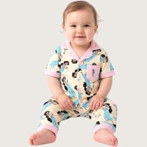 Jasmine Infant Girls Front Open Pajama Set - Yellow
