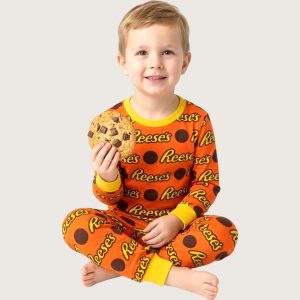 Reese's Boys Full Sleeves Pajama Set MCHAKKY - Orange