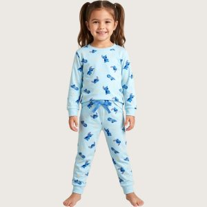 Stitch Fun Girls Pajama Set -  Sky Blue