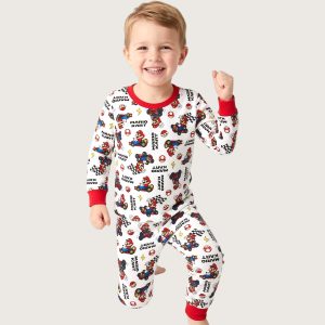 Mario Kart Boys Full Sleeves Pajama Set MCHAKKY - White
