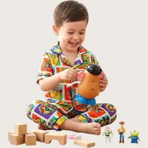 Rich Boys Front Open Pajama Set - Multicolor