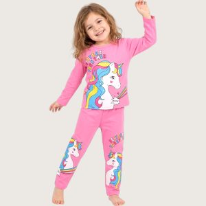 Better Unicorn Girls Cotton Pajama Set - Pink