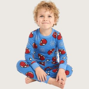 Spiderman Boys Full Sleeves Pajama Set MCHAKKY - Blue
