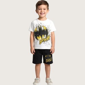 Batman Boys Shorts Set ZARA - White Black