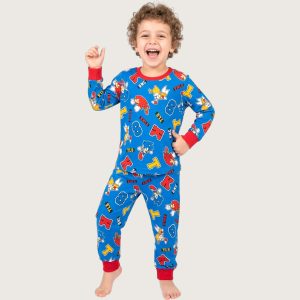 Sonic Boys Full Sleeves Pajama Set MCHAKKY - Blue