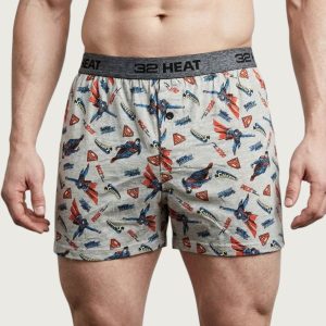 Superman Men's Boxer (L) - Grey