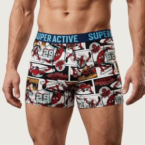 Spiderman Men's Boxer (L) - White Red