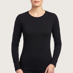 Plain Ladies Body T-Shirt Full Sleeves - Black