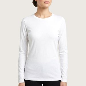 Plain Ladies Body T-Shirt Full Sleeves - White