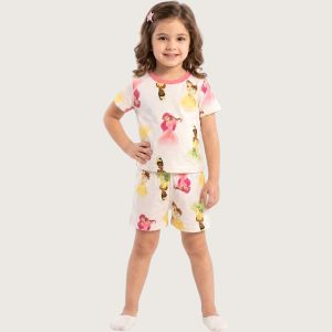 All Princess Girls Shorts Set - White