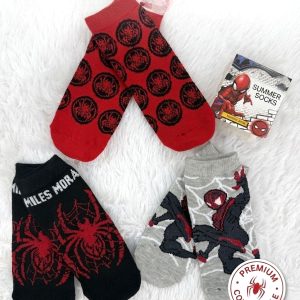 Spiderman Kids Socks 3 Pcs Set - Multicolor