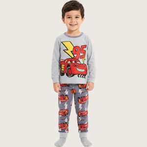 Cars 95 Boys Full Sleeves Pajama Set - Grey