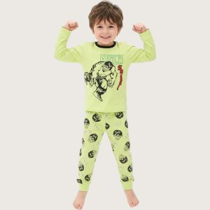Hulk Boys Full Sleeves Pajama Set KHAFIF - Neon