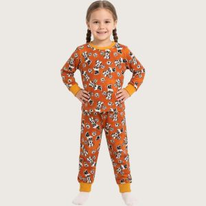 Minnie Girls Full Sleeves Pajama Set MCHAKKY - Brown