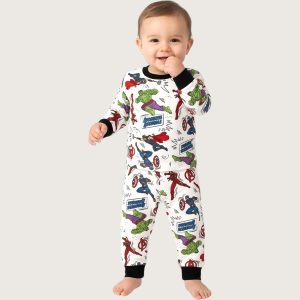 Avengers Assemble Infant Baby Set - White