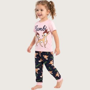 Bambi Girls Half Sleeves Pajama Set - Pink Blue