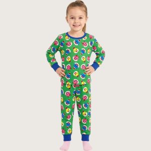 Baby Shark Girls Full Sleeves Pajama Set MCHAKKY - Green