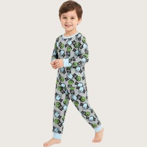 Monster MU Boys Full Sleeves Pajama Set KHAFIF - Grey