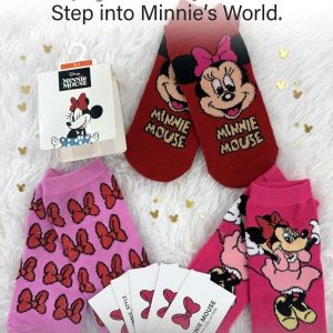 Minnie Mouse Kids Socks 3 Pcs Set - Pink