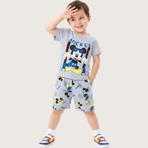 Smart Mickey Boys Shorts Set - Grey