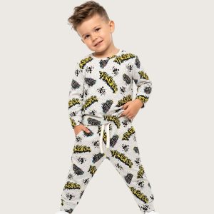 Pokémon Boys Full Sleeves Cotton Pajama Set - Grey